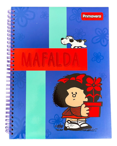 Libreta Espiral Mafalda 80 Hojas Tesis Primavera Pasta Dura