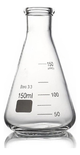 Erlenmeyer Vidrio 25ml Graduado Borosilicato 3,3