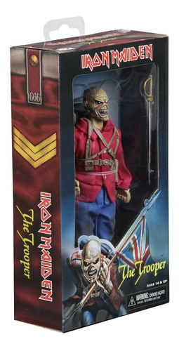 Figura Neca Eddie The Trooper Retro Rock Iron Maiden 