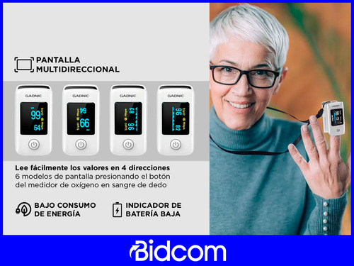 Oxímetro De Pulso Gadnic Con Pinza Para Dedos