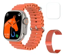 Comprar Reloj Smartwatchh Hombre Cuadrado Llamadas Deportivo Dt N0.1 Naranja Mesh Dt8 Ultra Plus Naranja Doble Malla Film Naranja