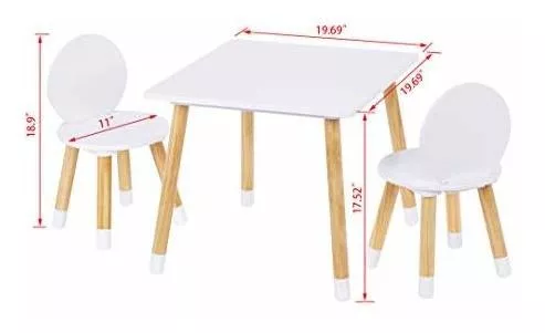 Utex - Juego De Mesa Y Sillas Para Niños Con 2 Sillas (3 Pie