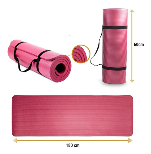 Colchoneta Yoga Pilates Fitness Gym Enrollable