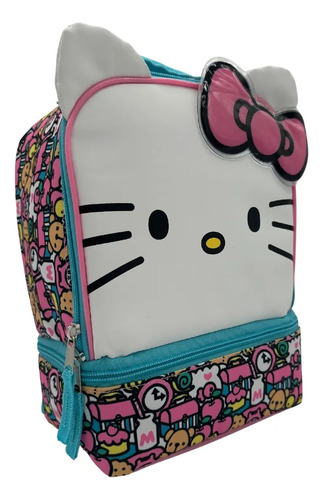 Hello Kitty Lonchera / Bolsa Para Almuerzo Insulada Blanco/rosa Kitty And Friends