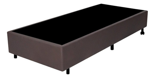 Base Box 79x198x26cm Em Linho Marrom Ah