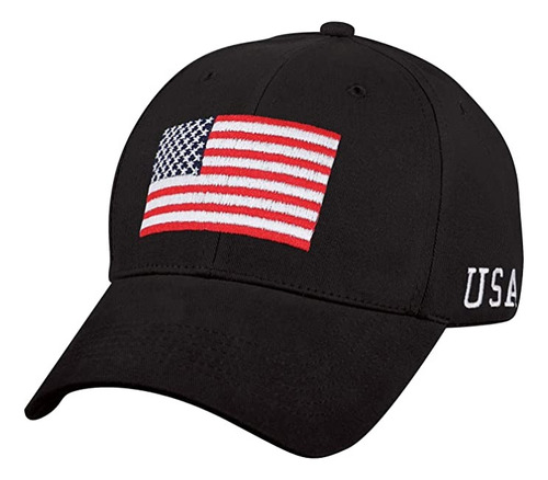 4619 Gorro Logo Bandera Usa, Rothco, Negro, Importado