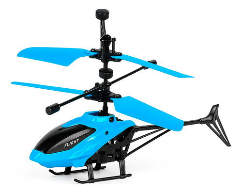 Helicóptero Voador Controle Remoto Infantil Recarga Rápida Cor Azul