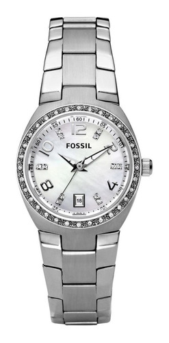 Relógio feminino Fossil Colleague, aço, prata