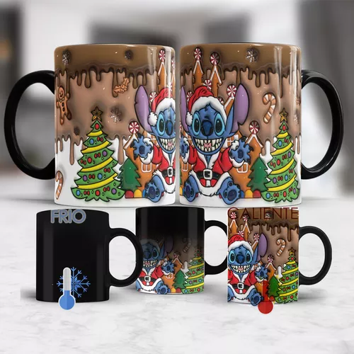 Taza mágica cerámica personalizada Stitch – Café