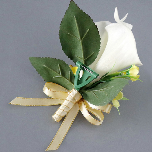 Broche De Flores Artificiales Con Forma De Ramillete De Flor