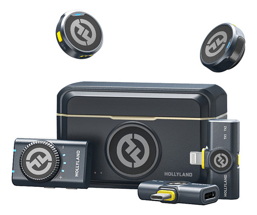 Microfone Hollyland Lark M2 Combo Preto 2 Transmissores