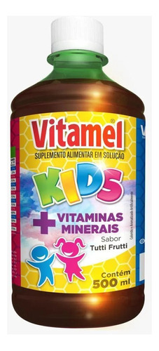 Vitamel Kids Líquido 500ml Tutti Frutti Sabor Tutti Frutti