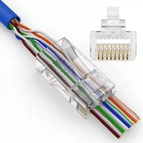 Conector RJ45 Cat6 Vazado UTP