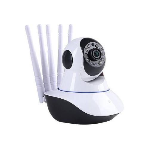 Imagen 2 de 3 de Camara Ip Vigilancia Robotizada Hd/wifi/ 5 Antenas Interior Color Blanco