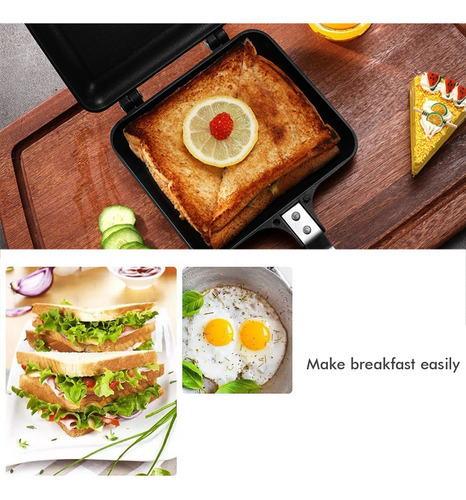 Nuevo Sartén De Aluminio De Doble Cara Sandwichera De Doble