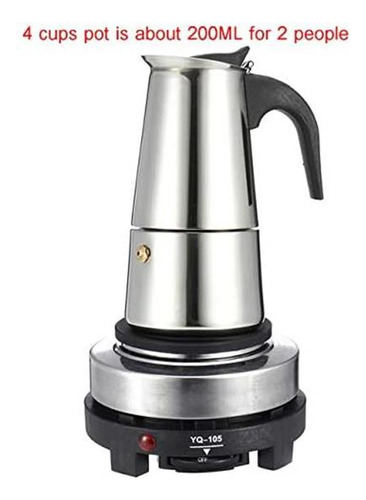 Will Ml Portable Café Cafetera Moka Pot De Acero Inoxidable