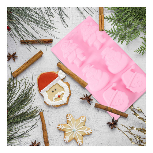 Moldes De Pastel De Navidad Hemoton 2pcs De Silicona Santa Y