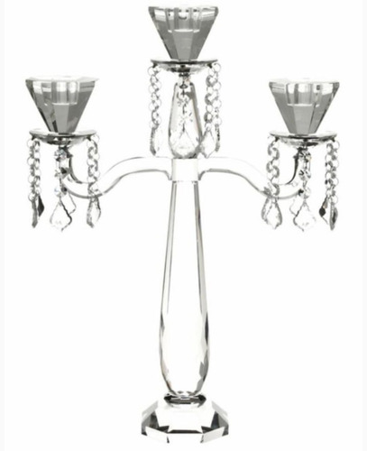 Candelabro De Cristal Ludovine Kostlich 3 Velas