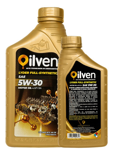 Aceite Lyder Full Synthetic Sae 5w-30 Oilven 946ml