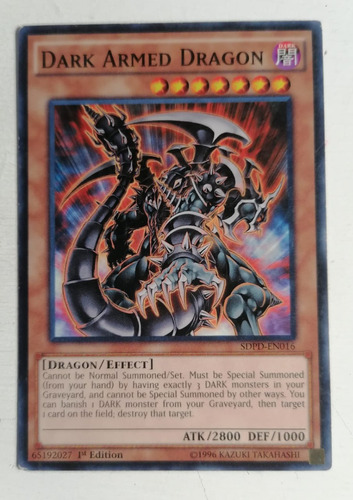 Yugioh! Dark Armed Dragon Sdpd-en016 1st Edition