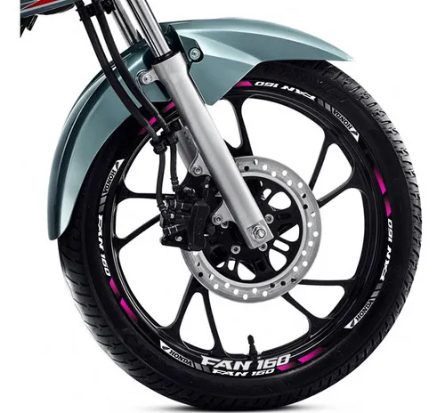 Kit Adesivos Tanque Moto Honda Cg Fan Rosa 160 2018/2020