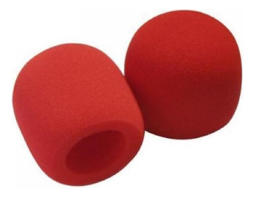 2x 2pcs Red Quality Studio Micrófono Cubierta De Espuma Mic