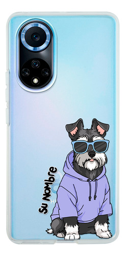 Funda Para Huawei Mujer Perrito Cool Schnauzer Su Nombre