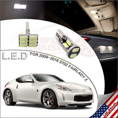 10pcs Led Interior Luz Paquete Blanco Para 2009-2016 Nissan 