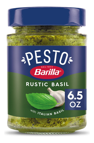 Barilla Salsa Rstica De Pesto De Albahaca, Tarro De 6.5 Onza