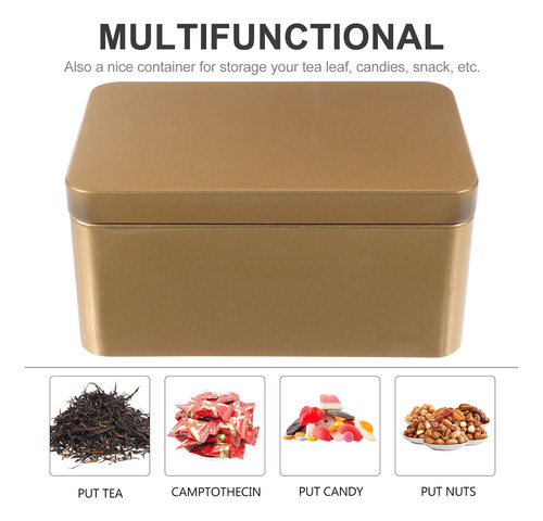 Caja Rectangular De Hojalata, Miniportátil, Para Guardar Hoj