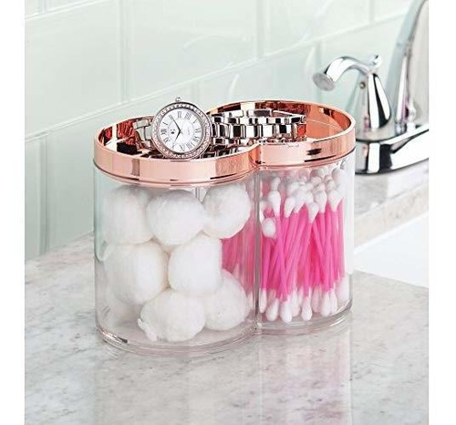Tarro De Plastico Mdesign Para Tocador De Baño Transparent