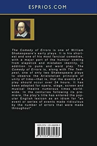 Theedy Of Errors (esprios Classics) -..., De Shakespeare, Will. Editorial Blurb En Inglés