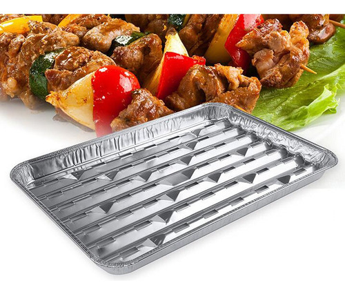 20 Piezas Papeles Desechables De Aluminio Bandeja De