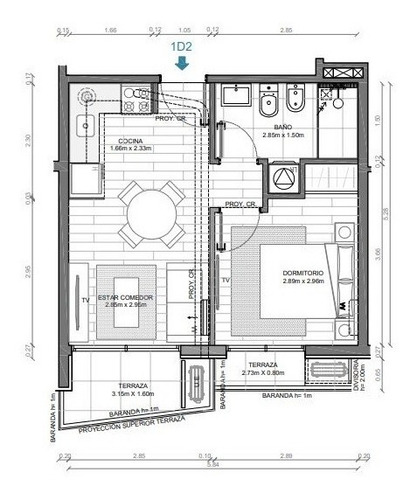Imagen 4 de 4 de Venta De Apartamento 1 Dormitorio En Nostrum Cordón