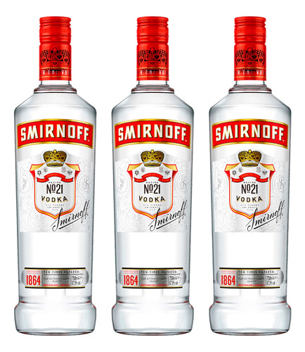 Vodka Smirnoff Nº 21 750ml 3 Unidades