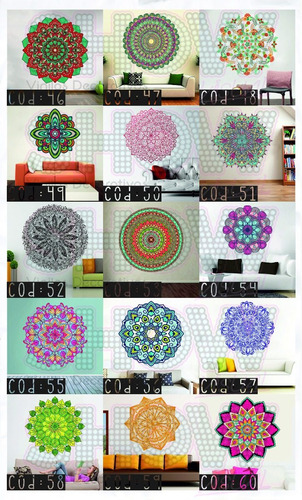 Vinilo Sticker Mandala De 140x140 Cm Lavable