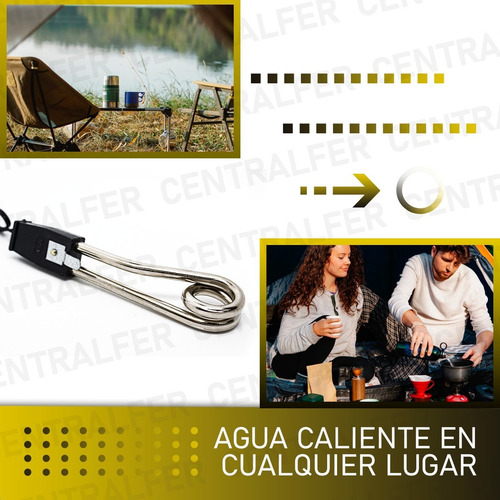 Calentador Eléctrico 500w De Inmersión Para Agua Camping
