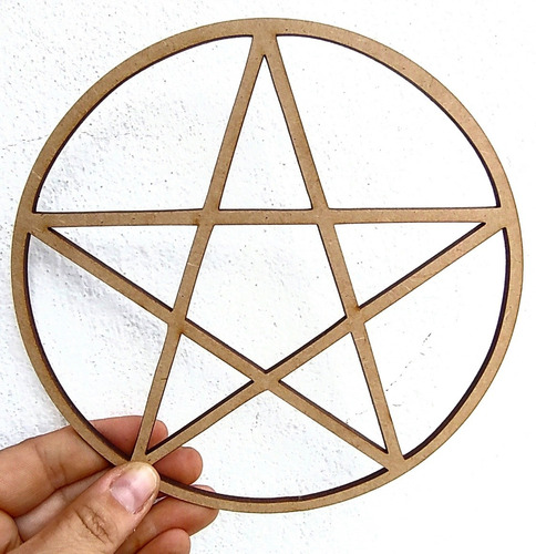 Mandala Pentagrama Divino Mdf 30cm Poder Equilíbrio Divino