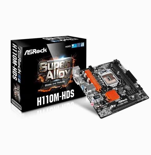 Motherboard Asrock H110m-hds S1151 Intel Ddr4