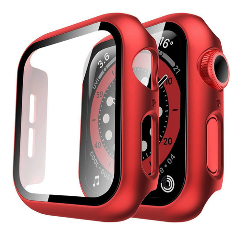 Carcasa Para Apple Watch Con Vidrio Templado Premium Series