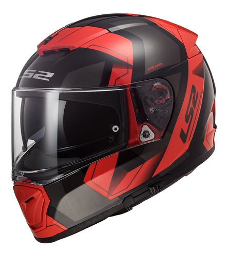 Casco Moto Integral Ls2 390 Breaker Physics Negro Rojo Color Negro/Rojo Tamaño del casco XX