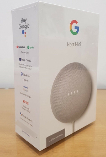 Google Nest Mini de segunda generación con asistente virtual 110/220, color tiza, 110 V/220 V