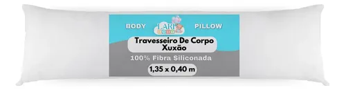 Travesseiro De Corpo Laribaby Antialérgico Xuxão Com Fronha E Zíper Branco
