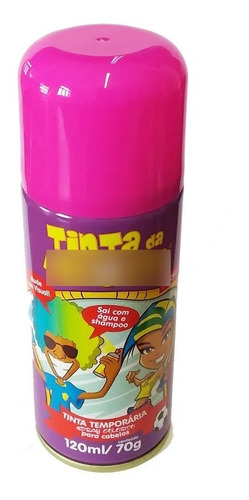 Tinta Spray Rosa - Removível E Temporária Cabelo - 120 M L