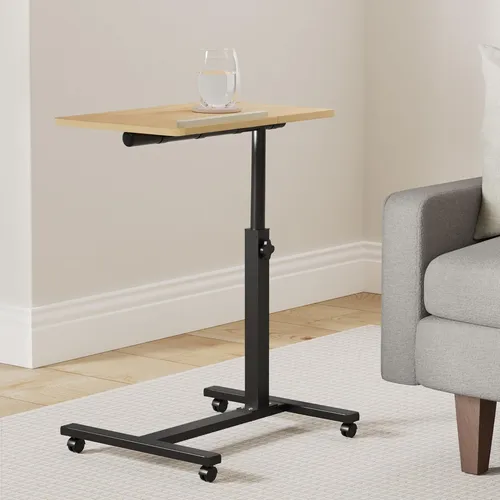 Mesa Plegable Escritorio De Madera Con Ruedas