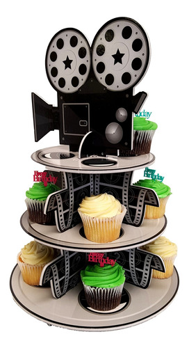 Soporte Para Cupcakes Para Fiestas Infantiles Tema De Noche 