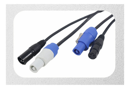 2 Cables Dmx Powercon, Combinación De Conector Powercon Y Dm