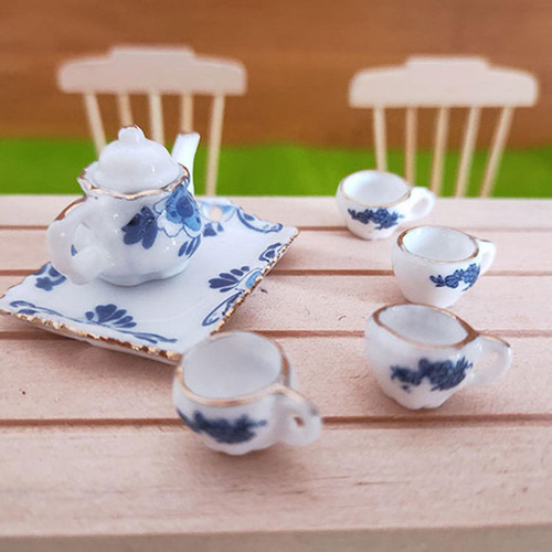 2 Mini Juego De Tazas De Té De Para Casa De Muñecas A