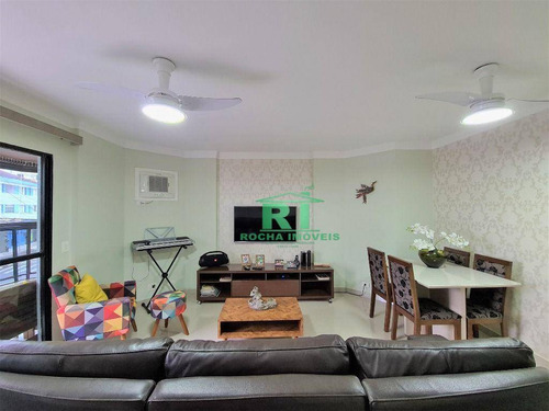 Imagem 4 de 22 de Apartamento Na Praia, 3 Dormitórios, Sendo 2 Suítes, Sacada, Piscina, 1 Vaga De Garagem, Praia Das Astúrias - Guarujá/sp. - Ap3869