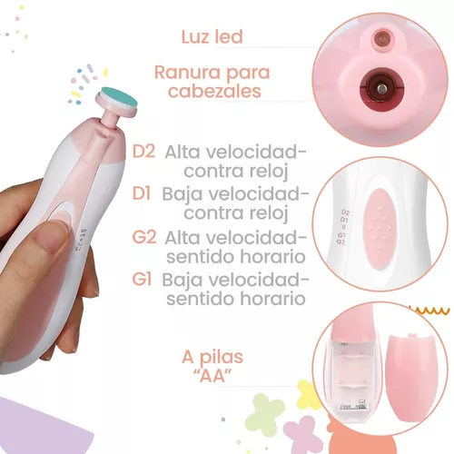 Lima Para Uñas Cortador Eléctrico Para Bebes Con Luz